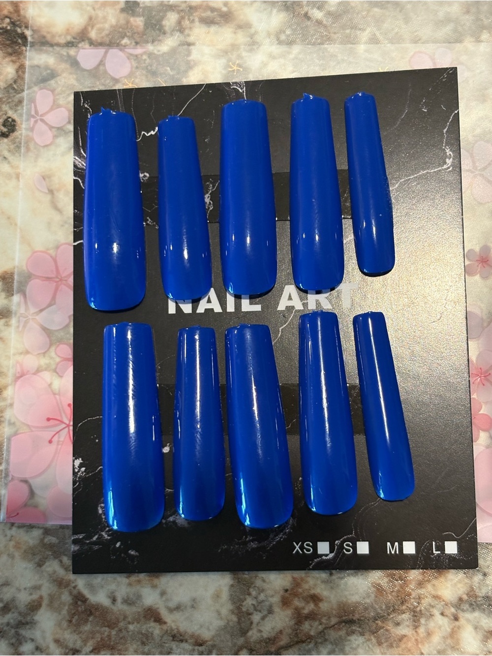 Royal Blue Full-Cover Press-On Nails -